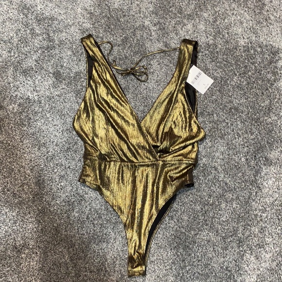 Forever 21 gold bodysuit - Picture 2 of 3